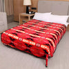 Heavy polar fleece throw red