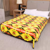 Heavy polar fleece throw yellow