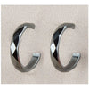 Hematite hoop-facetted earrings