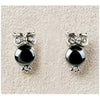Hematite hoot earrings
