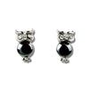 Hematite hoot earrings