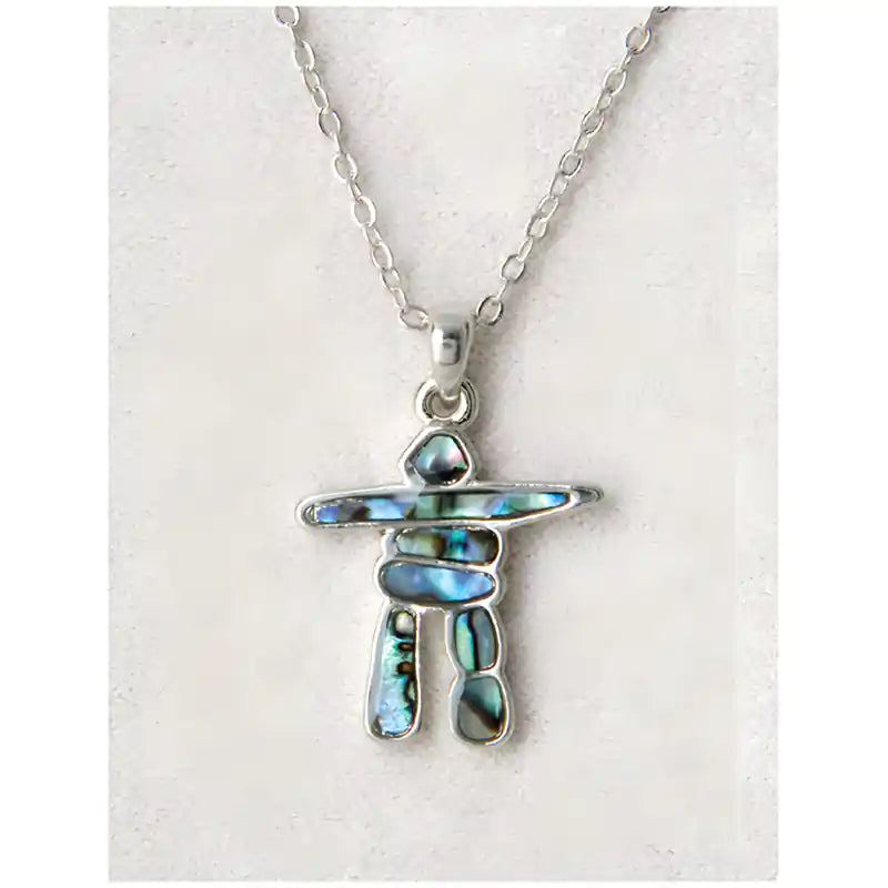 Glacier pearle inukshuk necklace
