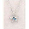 Glacier pearle jewelled starfish necklace