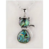 Glacier pearle kitten necklace