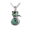 Glacier pearle kitten necklace