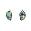 Glacier pearle leaf stud earrings