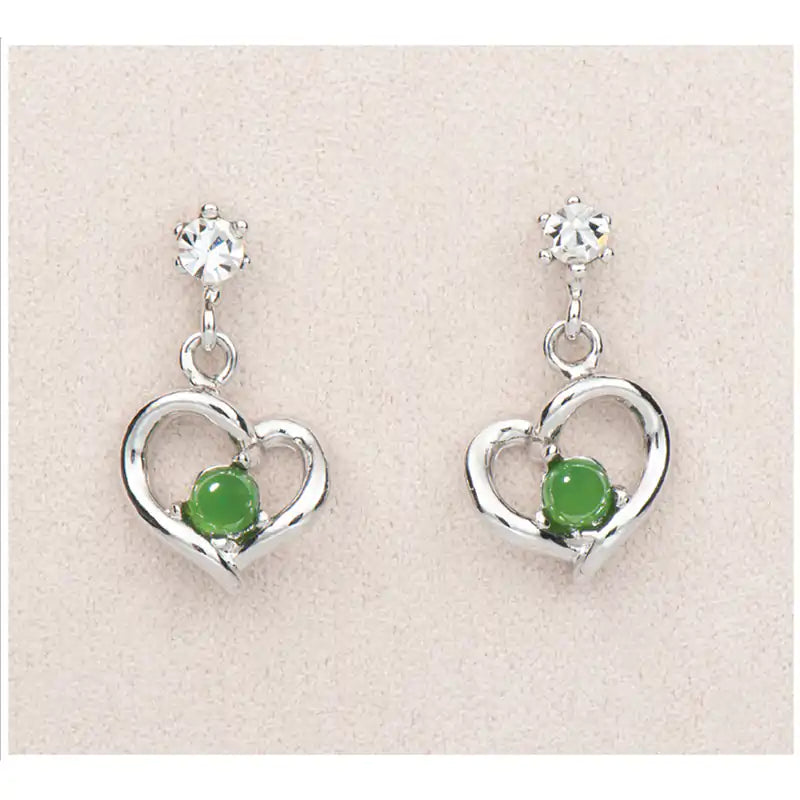 Jade loving memento earrings