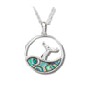 Glacier pearle majestic whale tail necklace