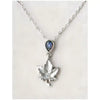 Glacier pearle maple leaf frost necklace