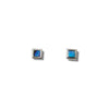 Glacier pearle mini cube earrings