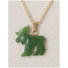 Jade moose necklace