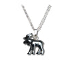 Hematite moose necklace