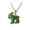 Jade moose necklace