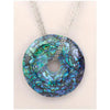 Glacier pearle mosaic wheel necklace