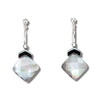 Hematite mother of pearle guide earrings