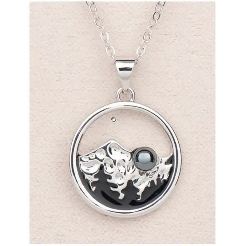 Hematite mountain memories necklace