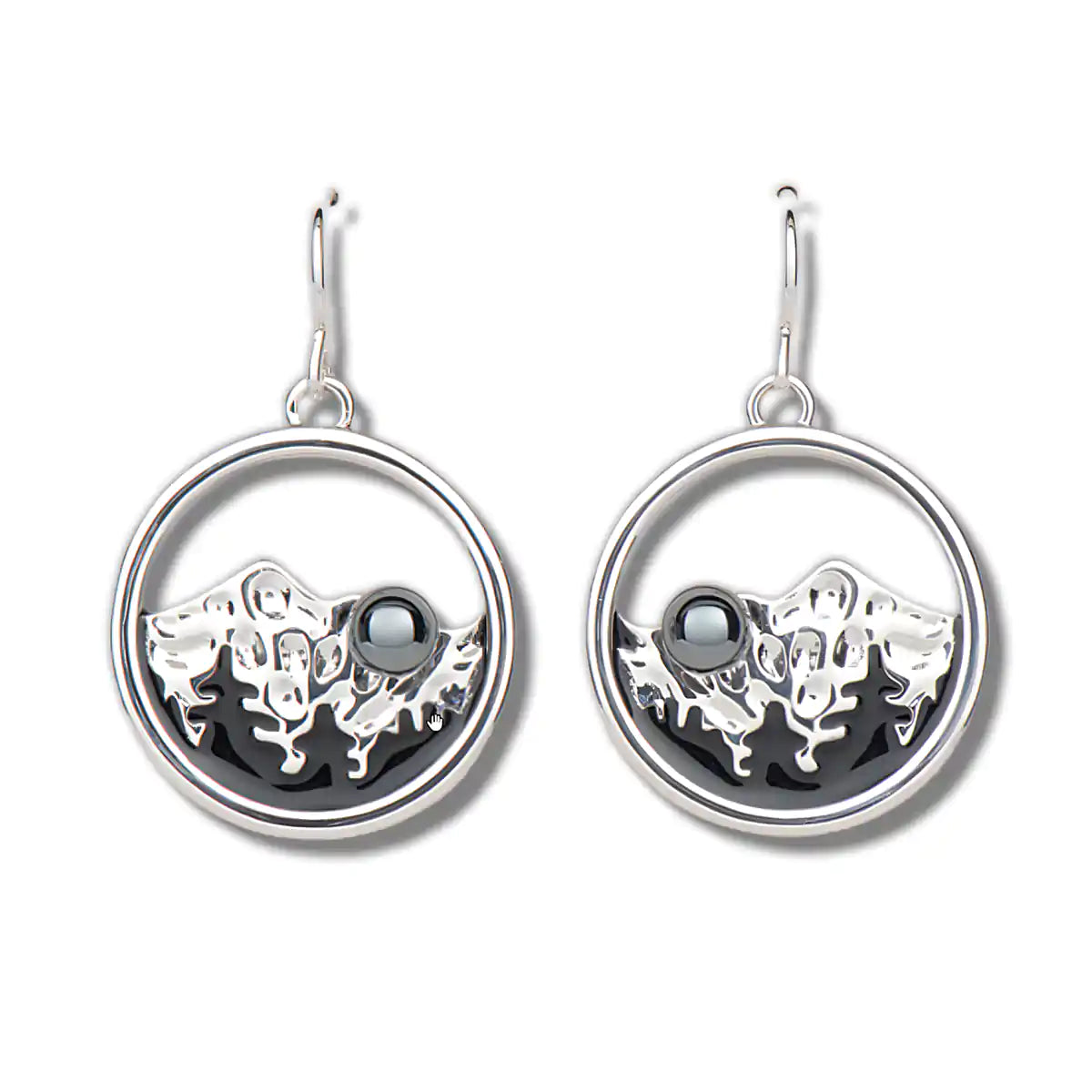 Hematite mountain memories earrings