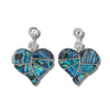 Glacier pearle passionate heart earrings