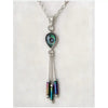 Glacier pearle pear-triple drop necklace