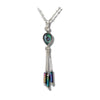 Glacier pearle pear-triple drop necklace