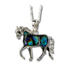 Glacier pearle prancing horse necklace