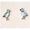 Glacier pearle puffin-stud earrings