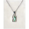 Glacier pearle rectangle necklace