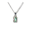 Glacier pearle rectangle necklace
