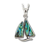 Glacier pearle sail boat necklace