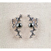 Hematite secret garden earrings