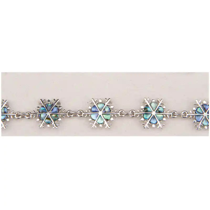 Glacier Pearle Snowflakes Link Bracelet