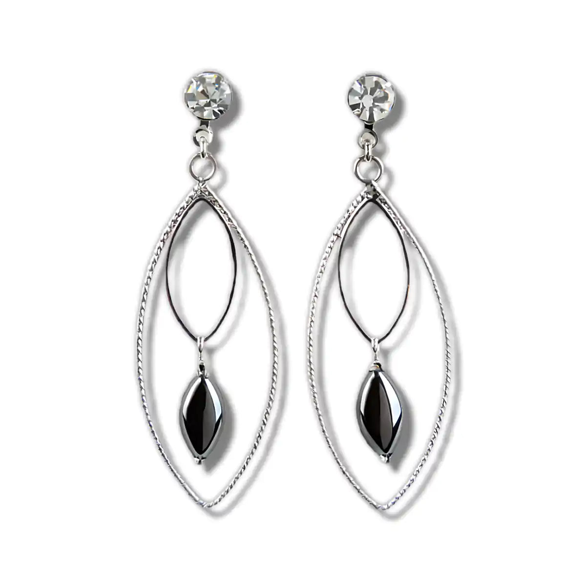 Hematite sophisticate earrings