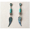 Glacier pearle southwest feather earrings