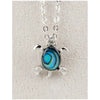 Glacier pearle tiny turtle necklace