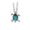 Glacier pearle tiny turtle necklace