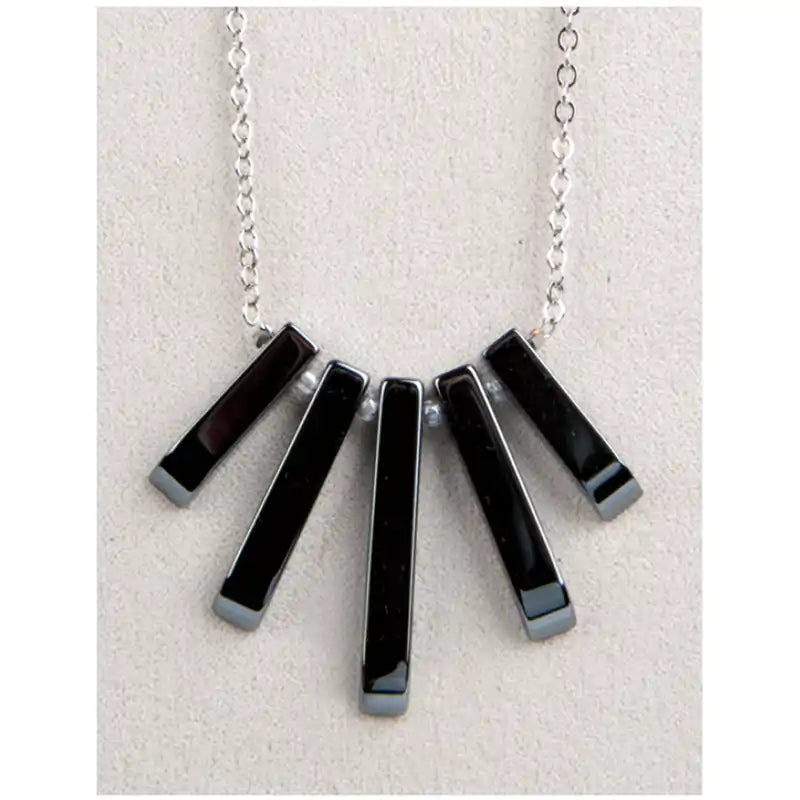 Hematite waterfall necklace