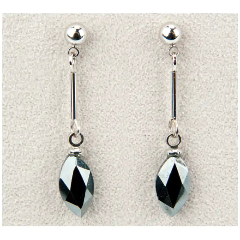 Hematite whisper earrings