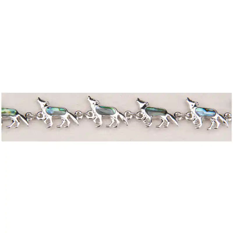 Glacier Pearle Wolf Link Bracelet