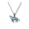 Glacier pearle wolf necklace