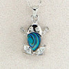 Glacier pearle frog necklace