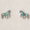 Glacier pearle horse earrings