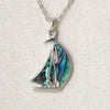 Glacier pearle sailboat necklace