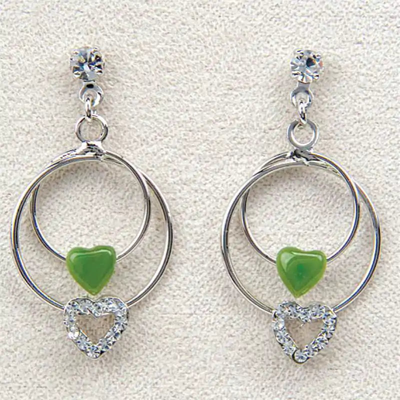 Jade true love earrings