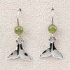 Jade whale tail earrings