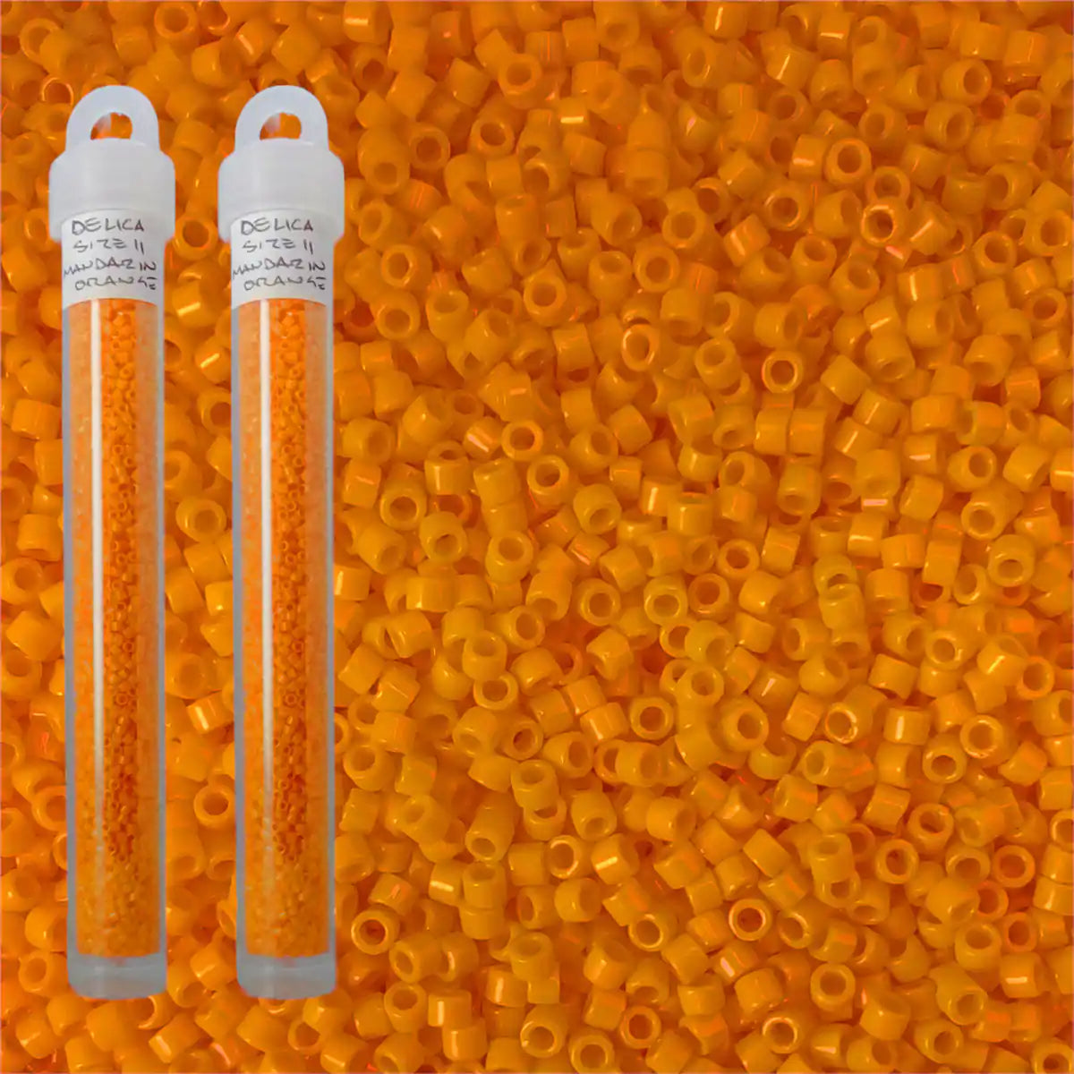 Delica beads mandarin orange size 11