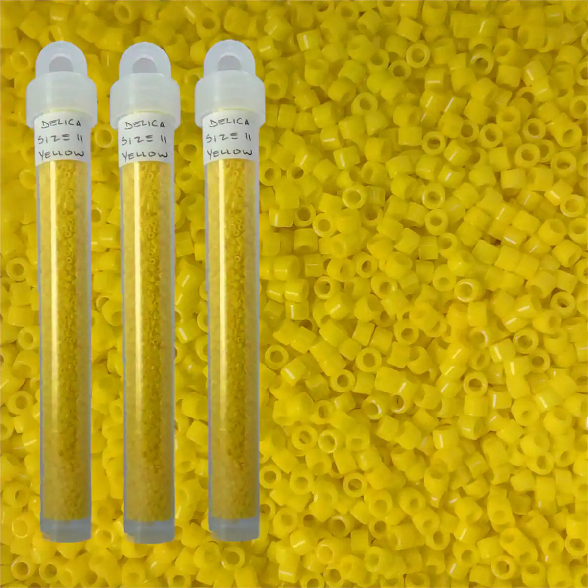 Delica beads yellow size 11