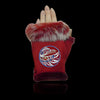 Fingerless gloves round raven