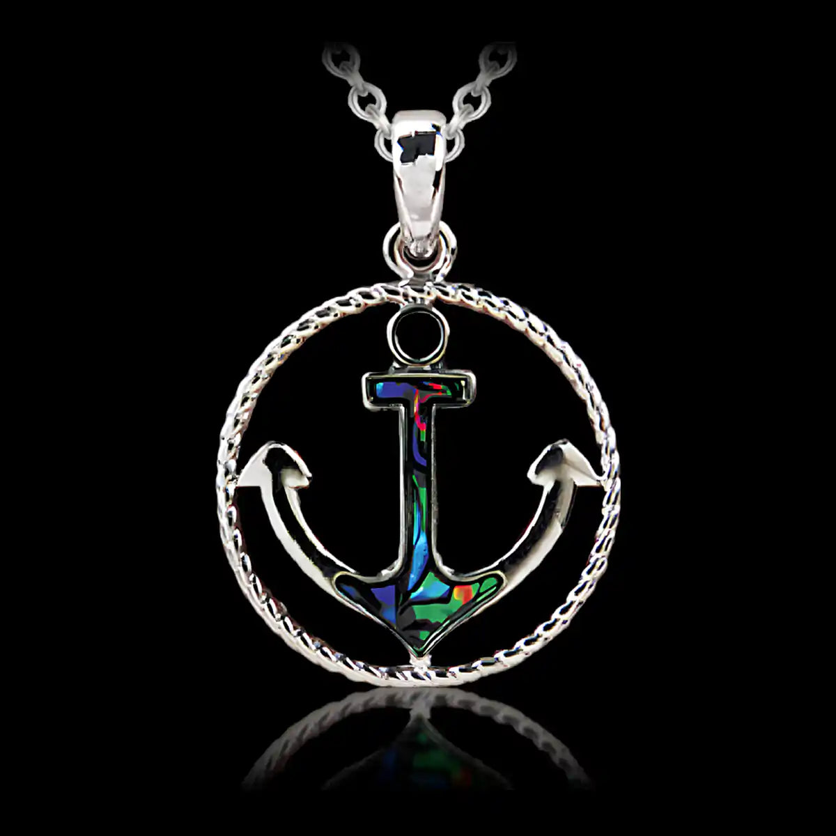 Glacier pearle anchor necklace