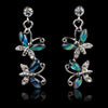 Glacier pearle butterfly duo earrings