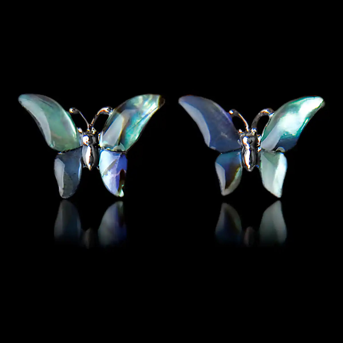 Glacier pearle butterfly earrings